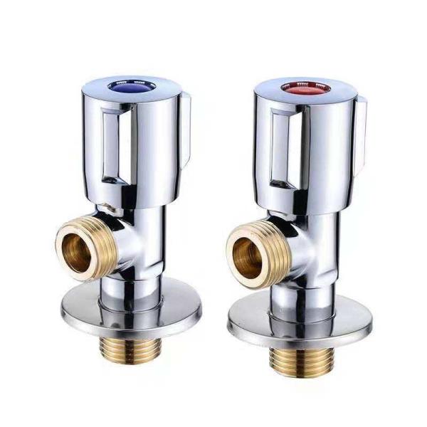 Silvery White Luster Stainless Steel Bathroom Angle Valve Preservative Polished