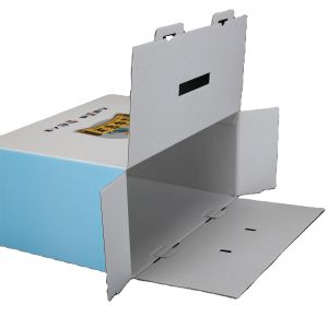 Custom Logo Corrugated Paper Packaging Tuck End Gift Box with Plastic Handle