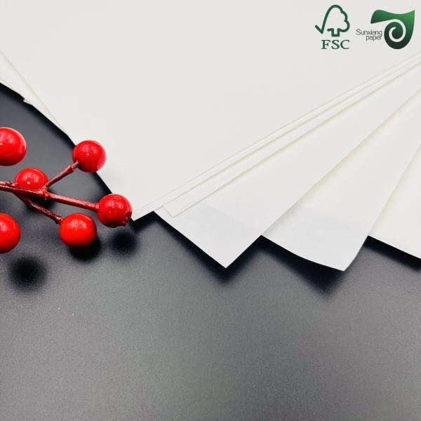 140um FSC Eco Friendly Oilproof White Stone Food Wrapping Paper For Fruit Storage