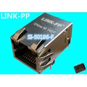 SI-50196-F Magnetic RJ45 Jack LPJ1014NWNL Tab-Up 10/100M With LEDs