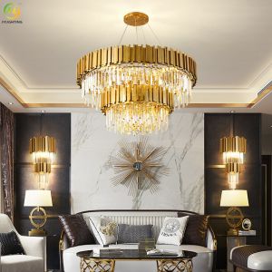 JYLIGHTING Light Luxury Crystal Chandelier Living Room Lamp K9 Crystal