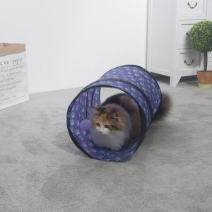 Washable Collapsible 2 Holes Cat Play Tunnel