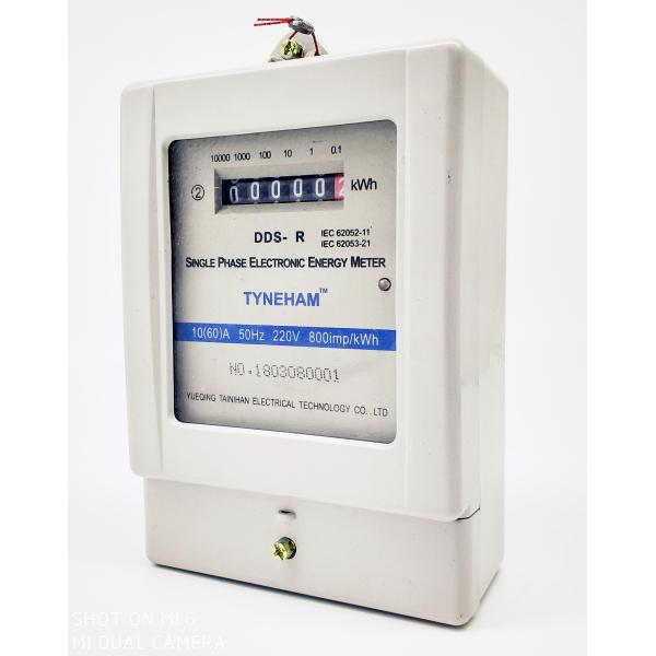 LCD Single Phase Watt Hour Meter , Transparent Cover Kwh Meter Digital 1 Phase