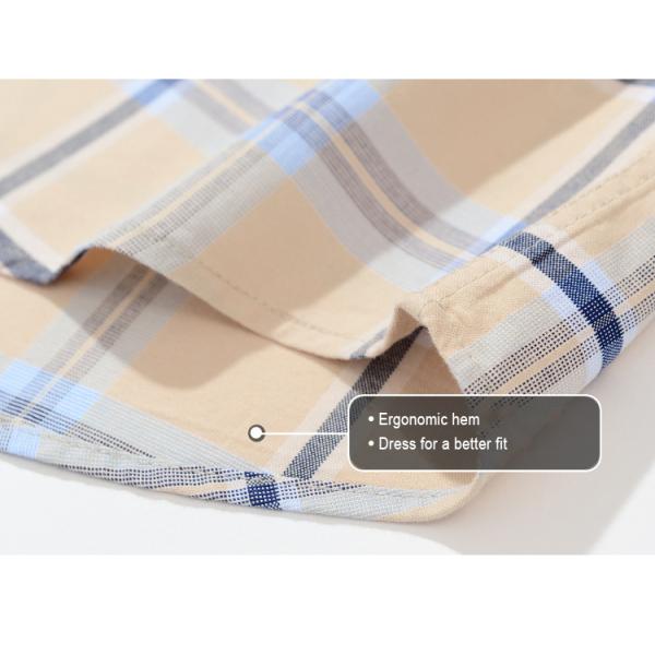 Casual Plaid Shirt 100% Cotton Oxford Cotton Anti-Wrinkle Breathable Thin Man Shirts