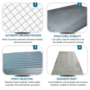 Anti-Climb Fence Welded Wire Mesh Panel with Cutting Service Square Hole and