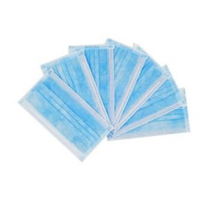 Blue Disposable Antibacterial Triple Layer Medical Mask