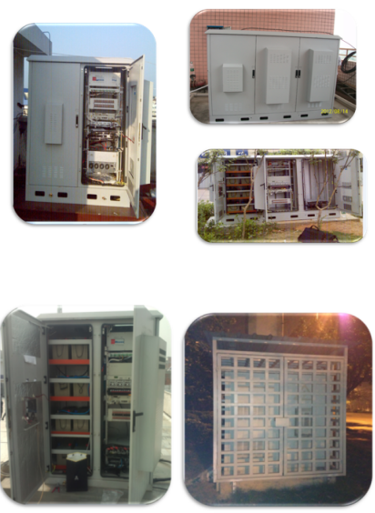 Galvanized Steel Outdoor Equipment Enclosure 32U Insulated Anti Corrosion 19 Inch Rack Cabinet