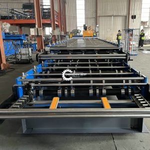 Double Layer Tr4 Tr5 Roofing Sheet Roll Forming Machine 3kw Power Saving
