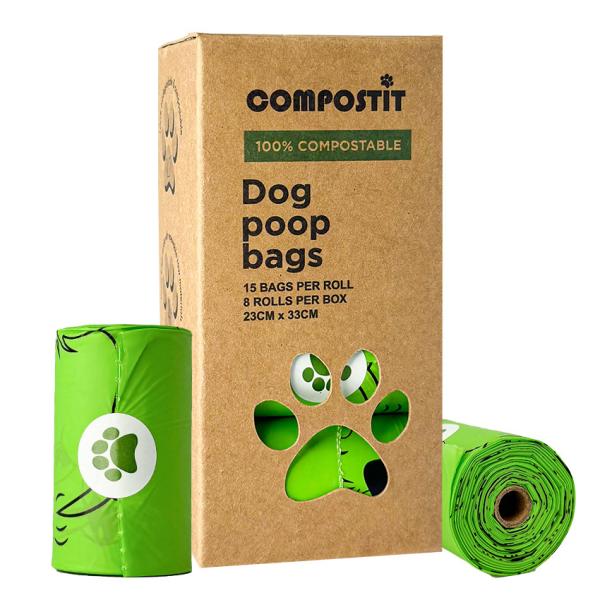 Buy Customizable Flat Top Compostable Pet Waste Bags Retail Box Packed at wholesale prices