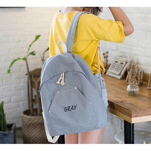 Hot sale canvas female Korean campus backpack simple mori backpack travel leisure bag
