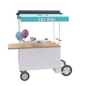 China Large Storage Mobile Snack Cart With Easy Cleaning 304 Stainless Steel Worktable on sale