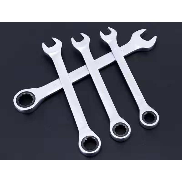 Chromium-vanadium steel double end quick ratchet wrench 6-55mm, 302 straight shank, full length, 200g