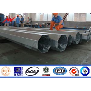 Metal Distribution Utility Power Poles 220KV Transmission Galvanized High