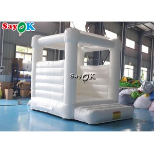 Pure White Pvc Wedding Inflatable Bouncy House With Air Blower
