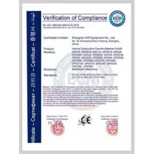 Shanghai Oumen Texing Machinery Trading Co., Ltd. Certifications