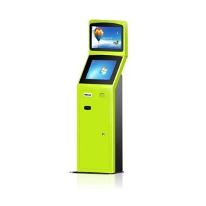 Dual Screens Self Payment Machine With 19 Inch Advertising Display