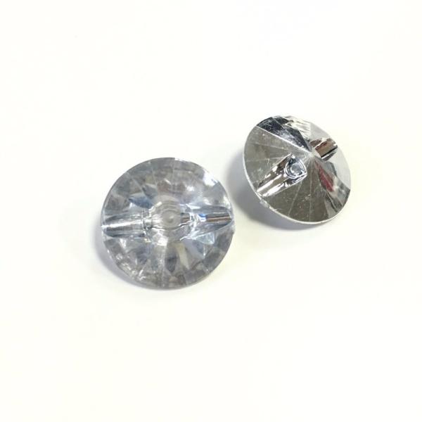 wholesale 40L 44L crystal rhinestone 25MM acrylic diamond button with metal back
