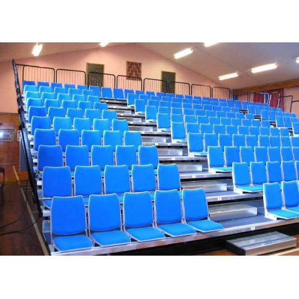 Buy Customized Retractable Indoor Bleachers Retractable Audience Seating Upholstered GYM at wholesale prices