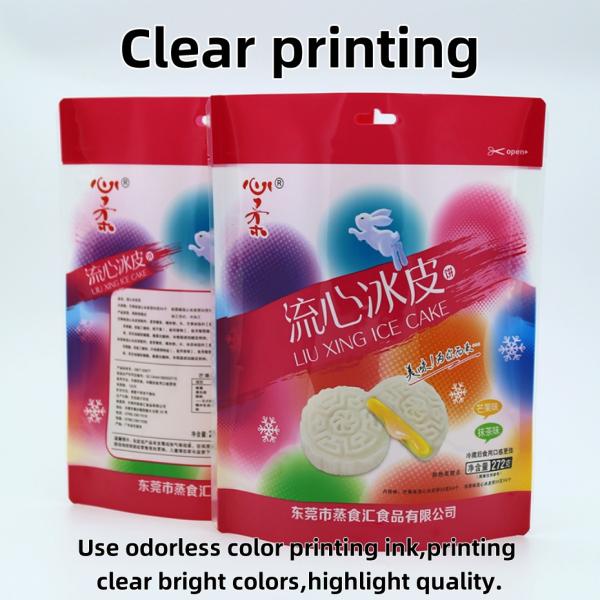 Eco-Friendly Stand Up Bags For Pastry Packaging With Food-Grade Materials And Customizable Printing.