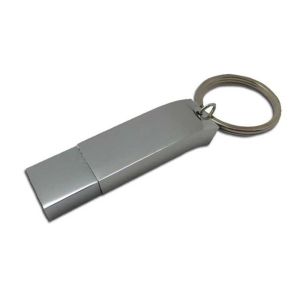 Quick Loading Silvery Metal Flash Drive , Keychain Type Usb Flash Disk