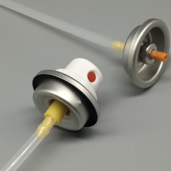 Shaving foam valve assembly with actuator