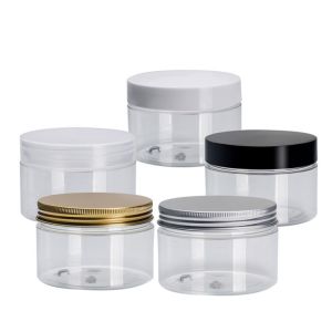 Customized Transparent Cosmetic Plastic Jars with Customizable Printing