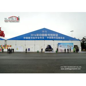 40m Temporary Waterproof Outdoor Exhibition Tents With White PVC Cover For Library Show