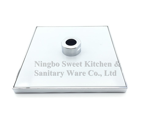 Double face ABS Chrome plating single function shower head hand shower set square overhead shower rain shower