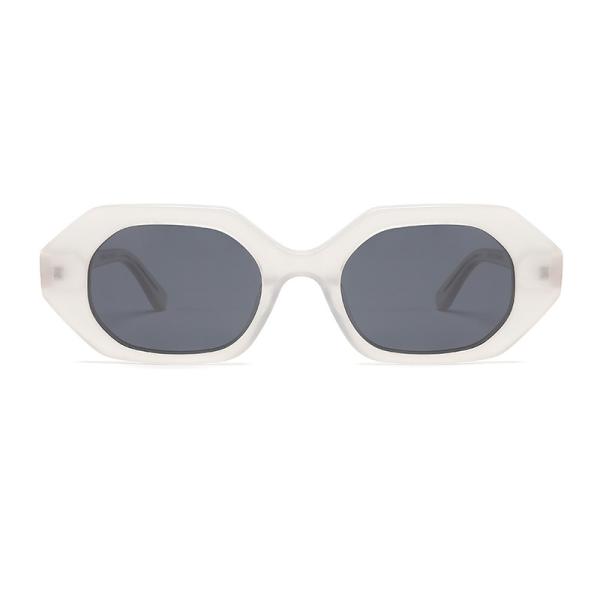 Buy Polygonal frame Round Acetate Sunglasses Oval Lens Geometric Fashion at wholesale prices