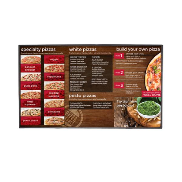 Wall Mounted Signage 1920x1080 Digital Menu Board
