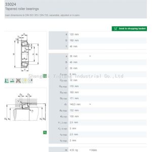 FAG Taper Roller Bearing 33024
