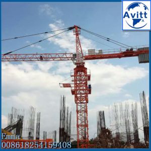 China QTZ80 60m Boom Top Slewing Tower Crane 6 Tons Load With 2.8m Zoomlion Mast Section on sale