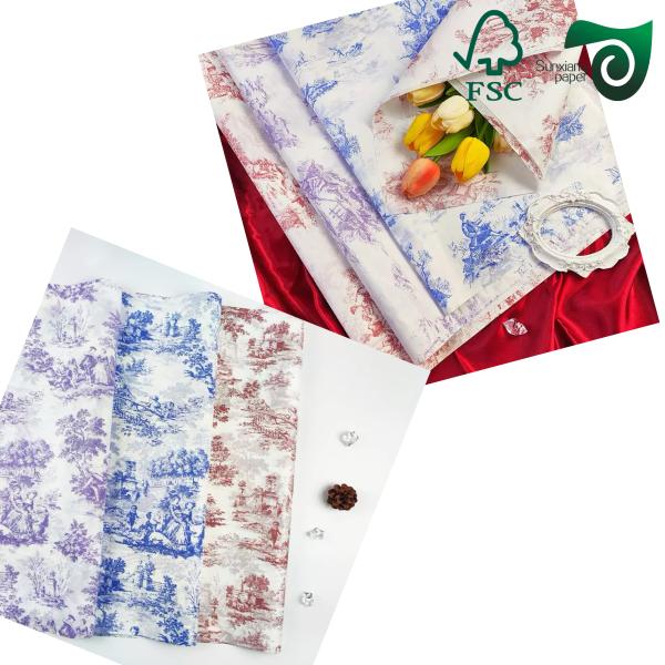 14gsm 15gsm 17gsm White Tissue Paper For Garment Wrapping Printable Moisture Proof FSC