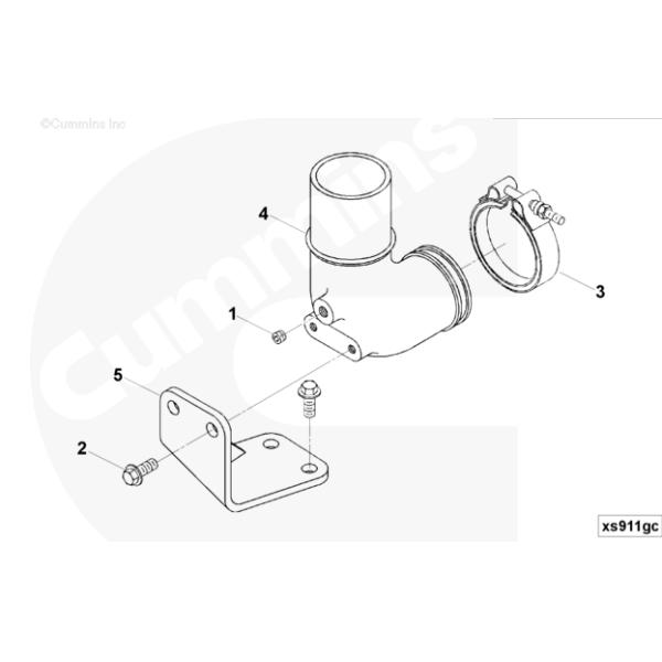 Cummins Diesel engine part 6CT 6L DCEC Turbo Exhaust Outlet Pipe 3910994 3906763 3902624 Turbocharger Elbow