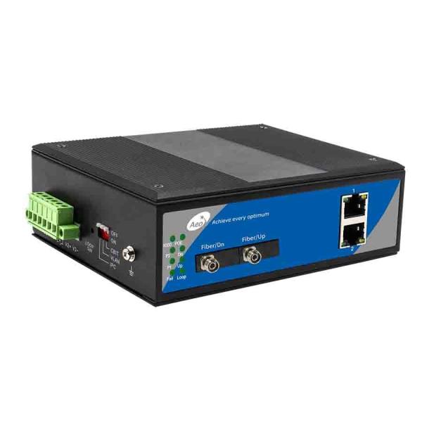 Industrial Cascading Ethernet Fiber Switch 10/100Mbps 2 Ethernet and 2 Optical