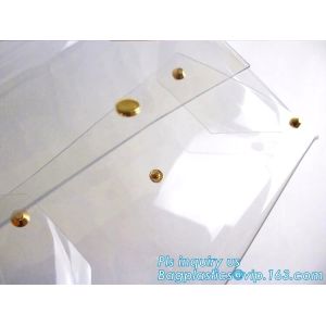 Eco-friendly Practical Waterproof Transparent Zipper Hand Bag PVC Cosmetic