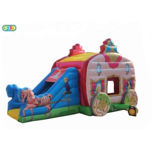 Commercial Princess Carriage Inflatable Combo Jumping Bouncer House