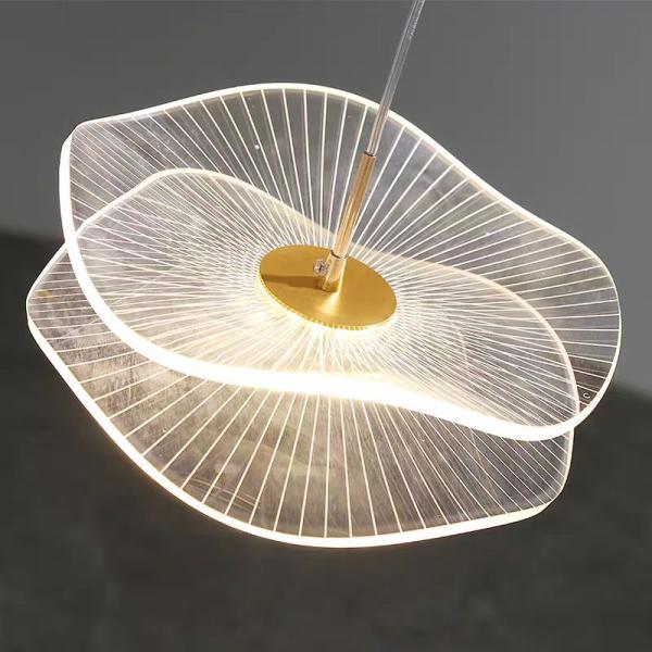Modern Decorative Interior Acrylic LED Chandelier Nordic Living Room Hotel Double Lotus Decorative Chandelier