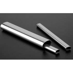 304 316 Stainless Steel Tube Handrail Flat Oval Polished Finish