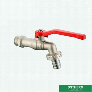 China Aluminum Handle Brass Tap Customized Brand Middle Weight Brass Ball Bibcock Valve on sale