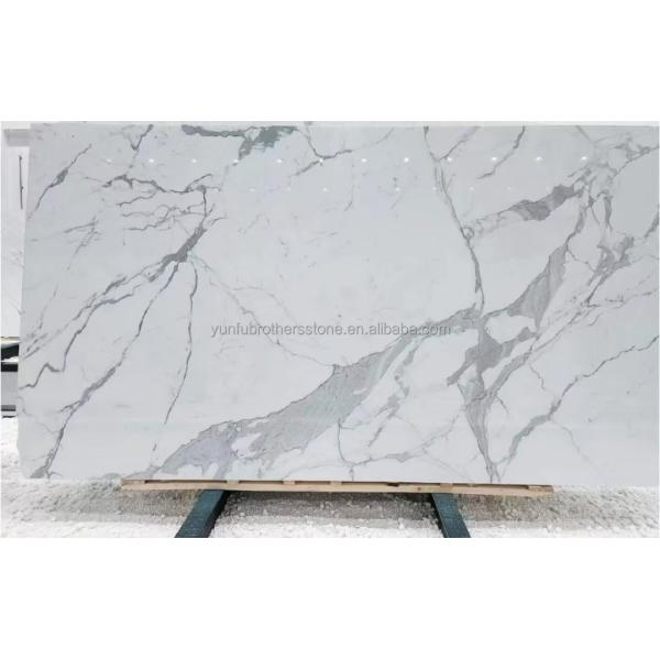 Modern Design Italy White Calacatta Marble Slab for Kitchen Countertop and Wall Panel