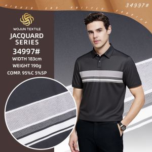 China Comfortable, Breathable Good Texture And Breathable Striped Knit Fabric For Polo Shirt on sale