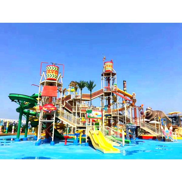 Anti UV Aqua Playground Children Water Play Slide For Hotel