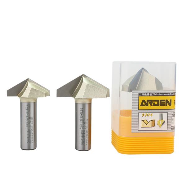 Buy 1/4 X 3/8  CNC Wood Bit V Type  Slotting Cutter Arden 0304  Cnc Wood Mill at wholesale prices