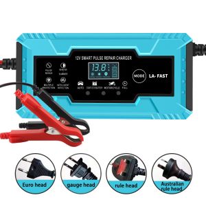 Quality 12V/24V Output SCP Function Fully Automatic LCD Smart Battery Charger with Multi Safety Protections and LCD Display for sale
