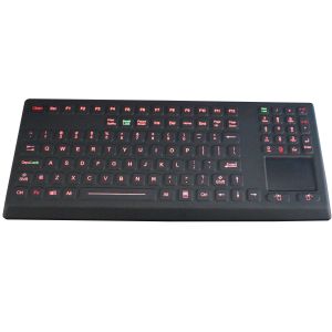 Industrial Backlighted Silicone Waterproof Keyboard With Touchpad 108 Key Army
