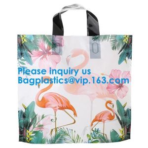 Quality Corn Starch Made Biodegradable&amp;Compostable Flexi Soft Loop Handle Plastic Bag,Soft Loop Handle Plastic Shopping Bag with for sale