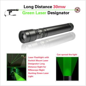 Long Distance Tactical Pistol Rifle Scope , Green Laser Sight With Metal Housing