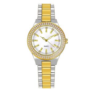 China IPG Electroplating Quartz Movt Genuine Diamond Watch 8mm Dial Thickness on sale