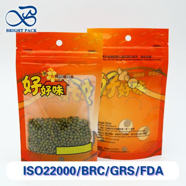 Buy Lightweight And Recyclable Stand Up Bags With Transparent Windows For Food Packaging Featuring Customizable Printing. at wholesale prices